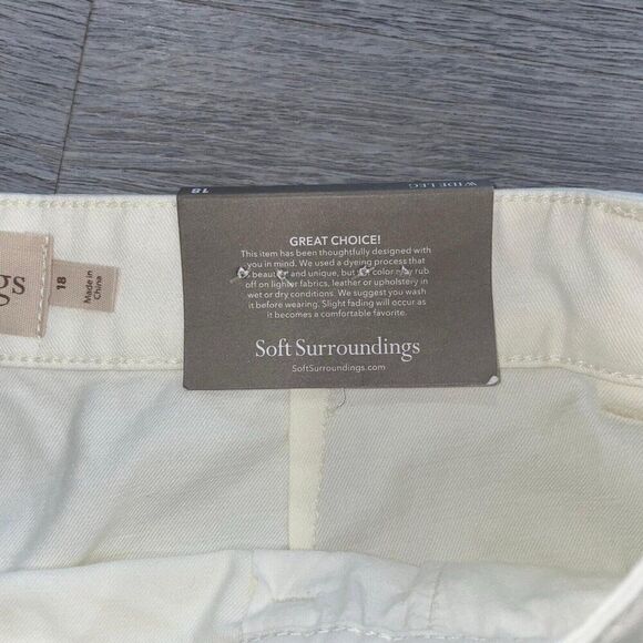 Soft Surroundings Women’s 18 Pants Driftwood Lightweight Chambray Wide Leg NWT - Picture 16 of 16